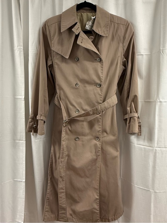London Fog Jackets & Blazers - Vintage London Fog Belted Trench Coat Taupe Tan Double Breasted Women’s Size 10